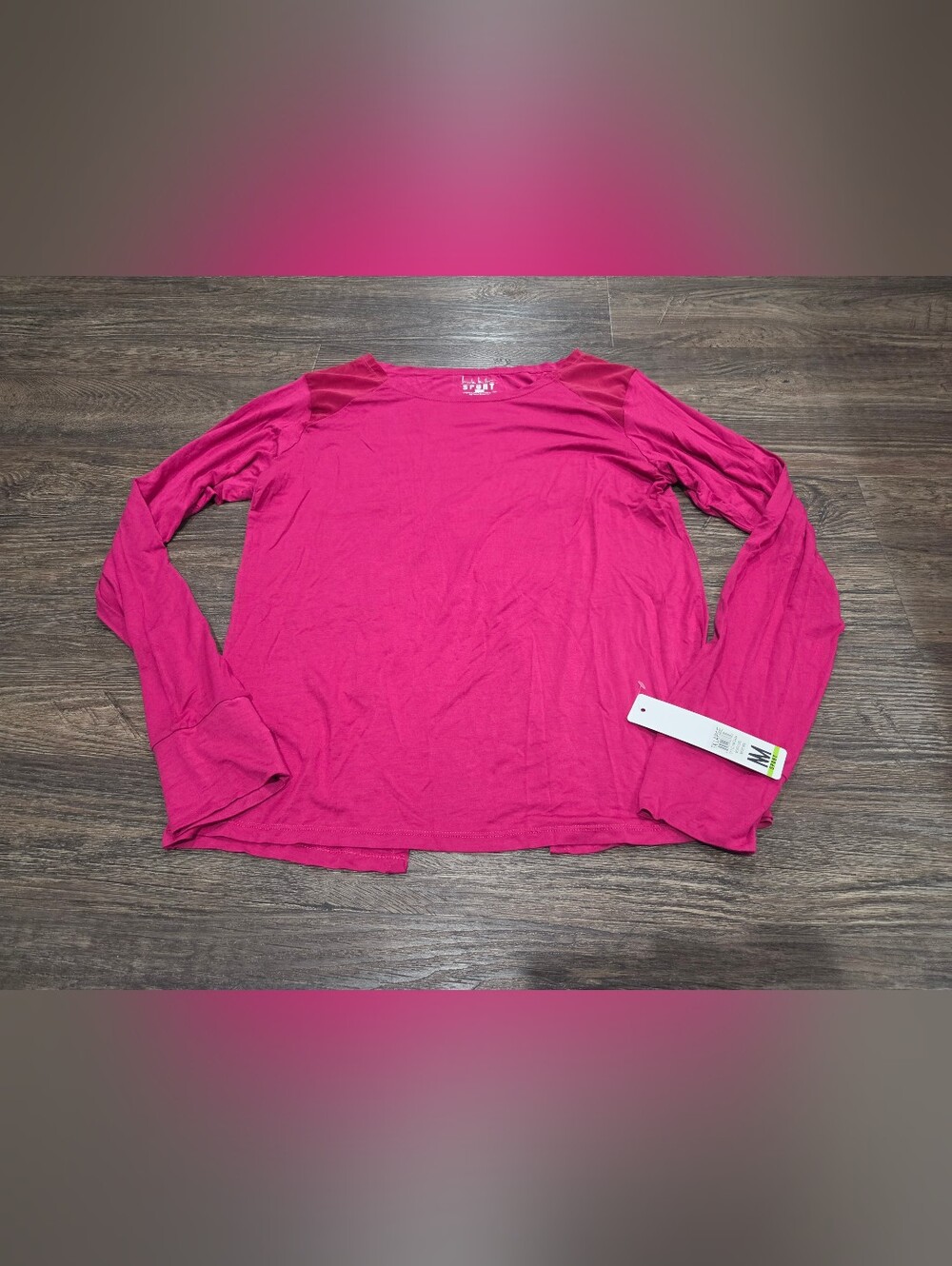 Nicole Miller Sport Women's Hot Pink Long Sleeve Tee Size 1X New